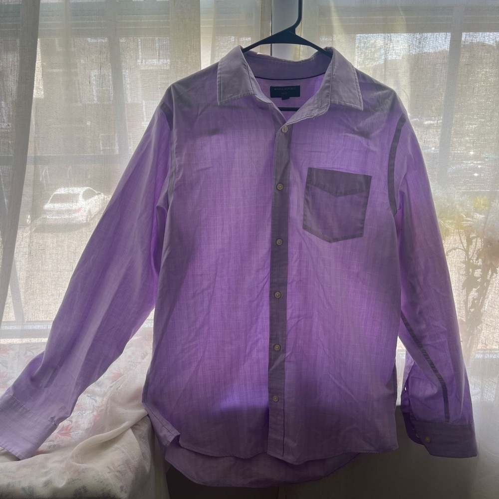 Banana Republic purple button down